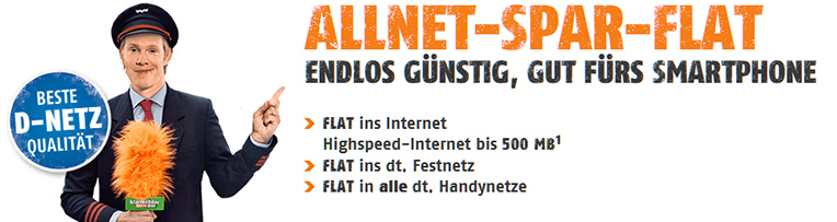 Allnet-Spar-Flat mit 5€ Rabatt pro Monat